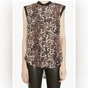 Isabel Marant Etoile Silk Leopard Blouse